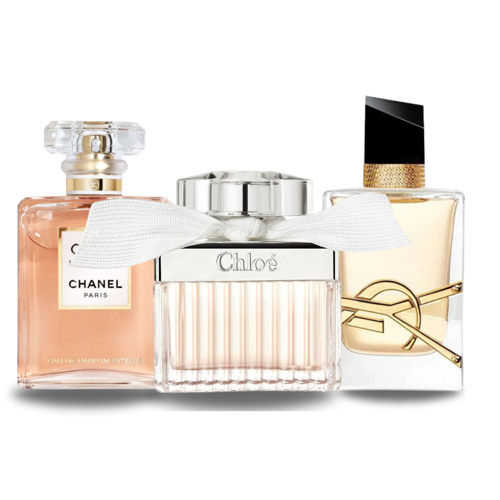 Zestaw 3 perfum Chanel COCO MADEMOISELLE, Yves Saint Laurent LIBRE, CHLOÉ 100ml