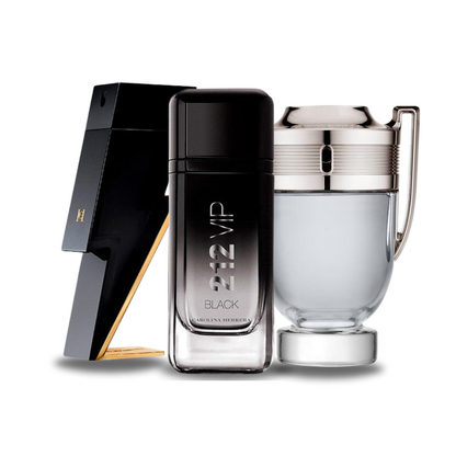 Zestaw 3 perfum BAD BOY, 212 VIP BLACK, Paco Rabanne INVICTUS 100ml