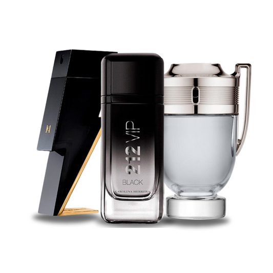 Zestaw 3 perfum BAD BOY, 212 VIP BLACK, Paco Rabanne INVICTUS 100ml