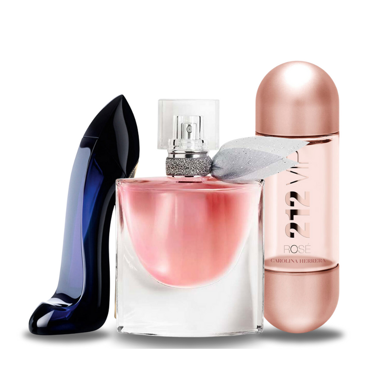 Zestaw 3 perfum GOOD GIRL, Lancôme LA VIE EST BELLE, 212 VIP ROSÉ 100ml